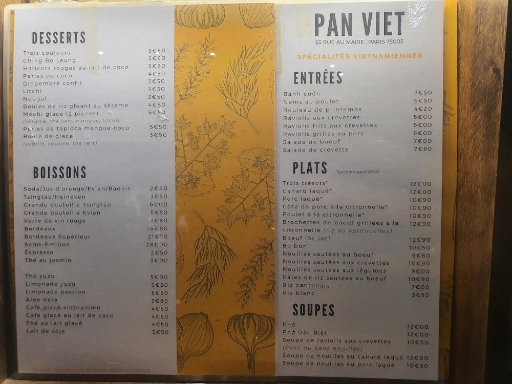 Pan Viet - Menu Image 1