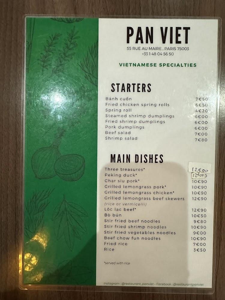 Pan Viet - Menu Image 3